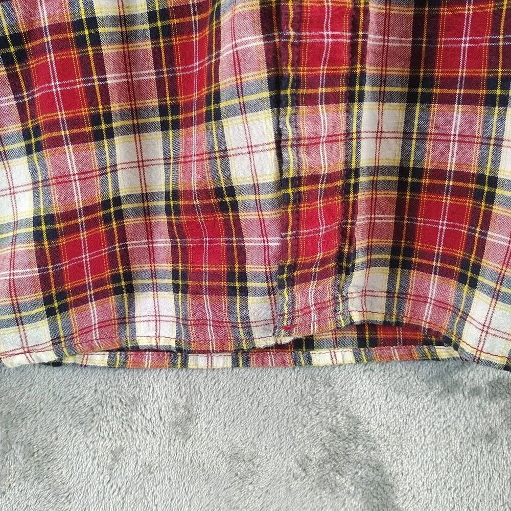 Carhartt Mens Sz M Red Black White Button Down Shirt Long Sleeve Plaid Casual - Picture 10 of 13